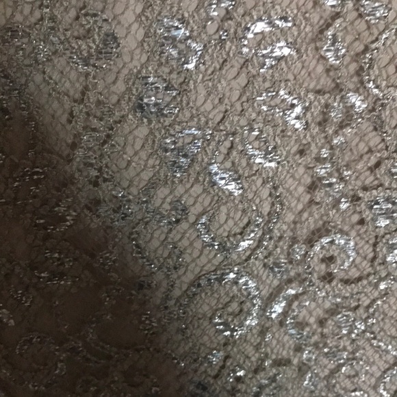 BCBG Maxazria Silver Lace Dress - Picture 4 of 6